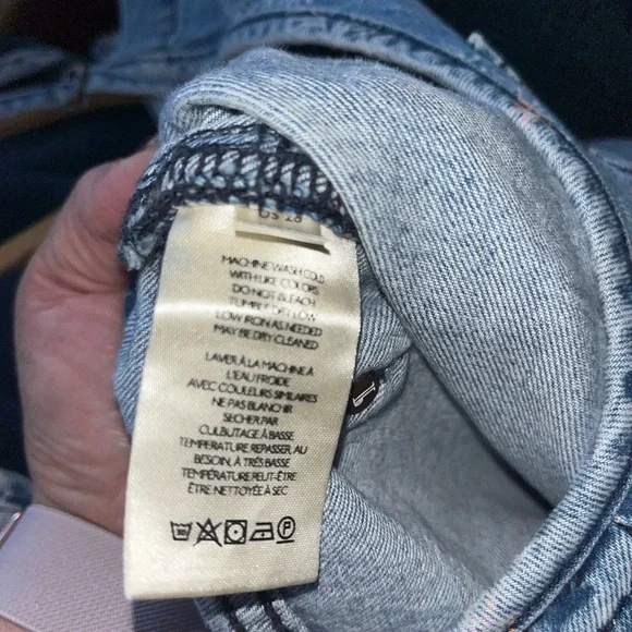 Anthropologie Pilcro floral pattern denim painter’s overalls size 28 - Picture 7 of 9